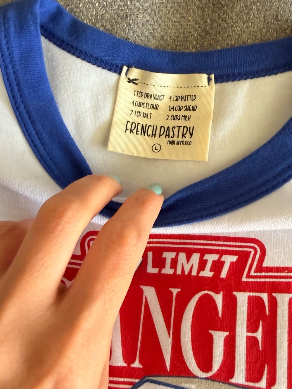 French Pastry Ringer Cropped Tee - Picture 5 of 5